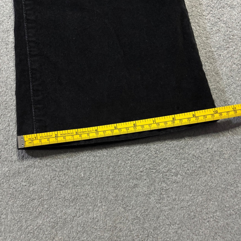 Levi's 726 Flare Pants Women 30 Black Corduroy High Rise Retro Stretch Cords - Picture 10 of 11